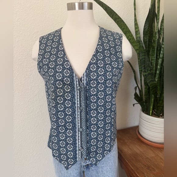Vintage Vera Bradley Quilted Style Floral Vest – Size L – Cotton USA Made - Picture 1 of 8